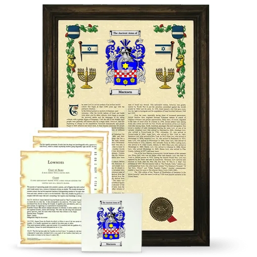 Marxsen Framed Armorial, Symbolism and Large Tile - Brown