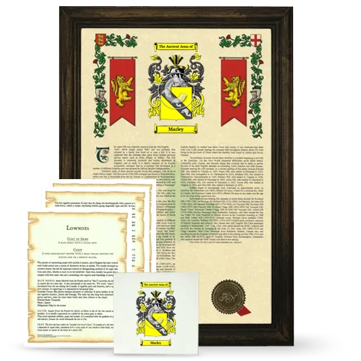 Marley Framed Armorial, Symbolism and Large Tile - Brown