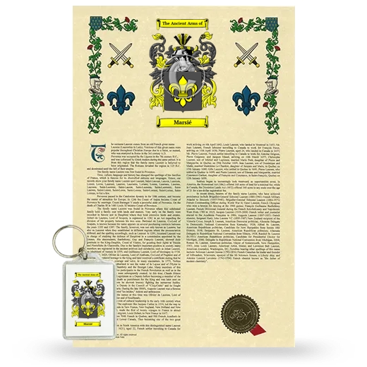 Marsié Armorial History and Keychain Package