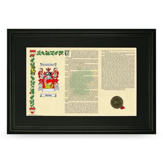 Martins Deluxe Armorial Landscape Framed- Black