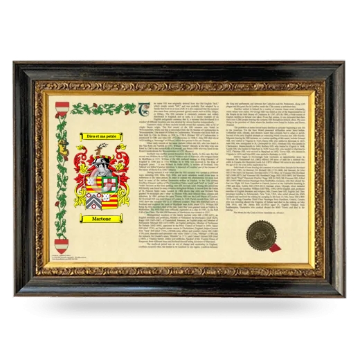 Martone Armorial Landscape Framed - Heirloom