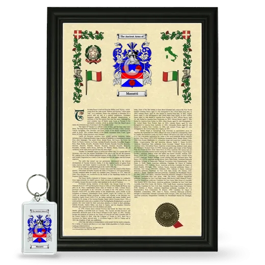 Masutti Framed Armorial History and Keychain - Black