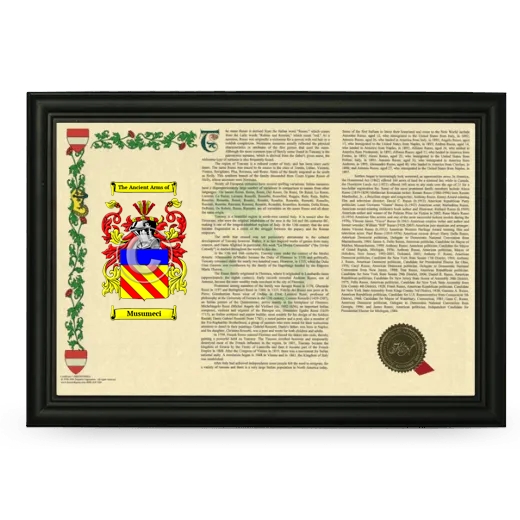 Musumeci Armorial Landscape Framed - Black