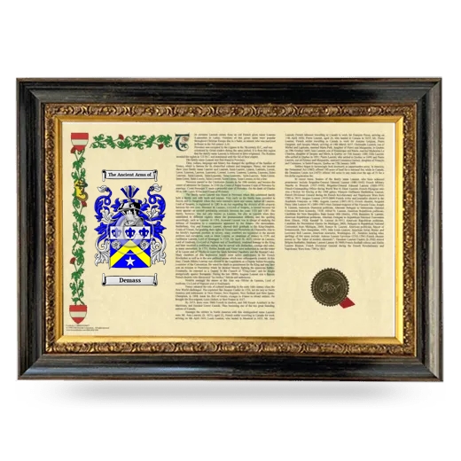 Demass Armorial Landscape Framed - Heirloom