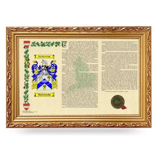 Masterstolm Armorial Landscape Framed - Gold