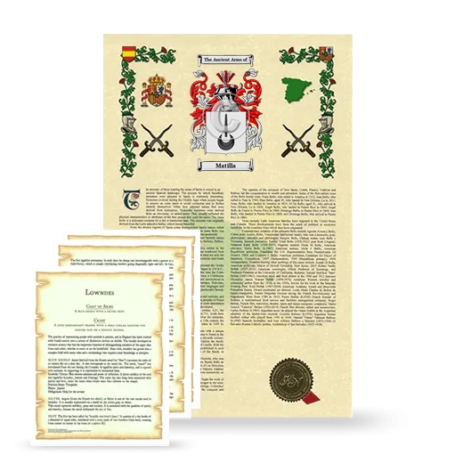 Matilla Armorial History and Symbolism package