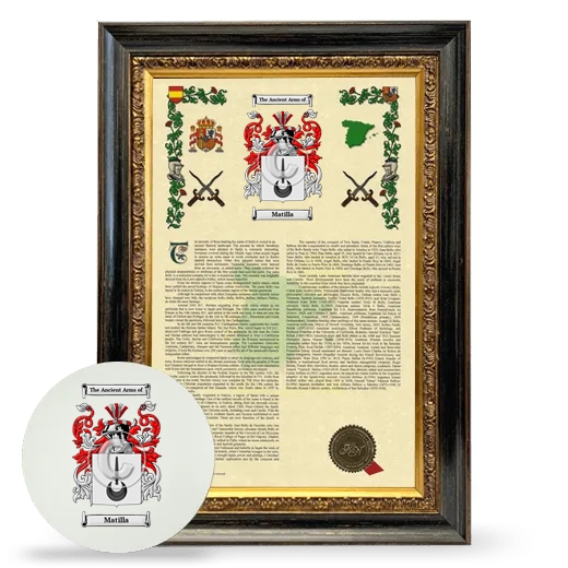 Matilla Framed Armorial History and Mouse Pad - Heirloom
