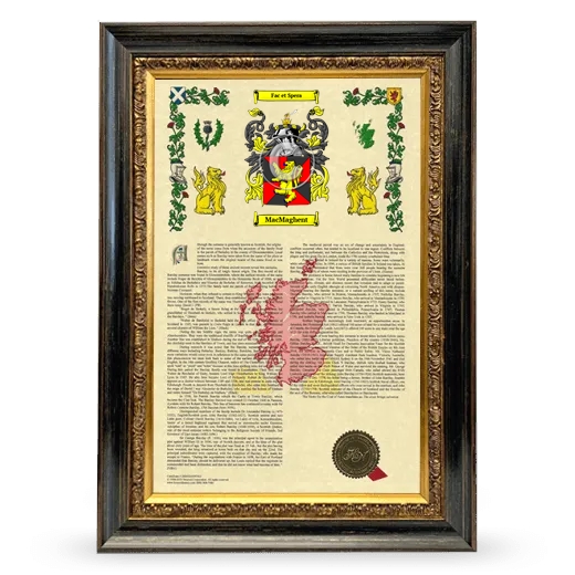 MacMaghent Armorial History Framed - Heirloom