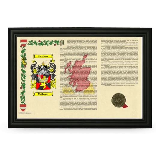 Mathason Armorial Landscape Framed - Black