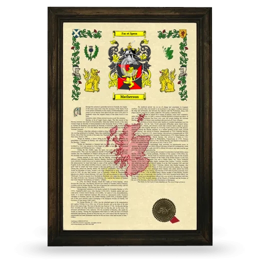Mathersun Armorial History Framed - Brown