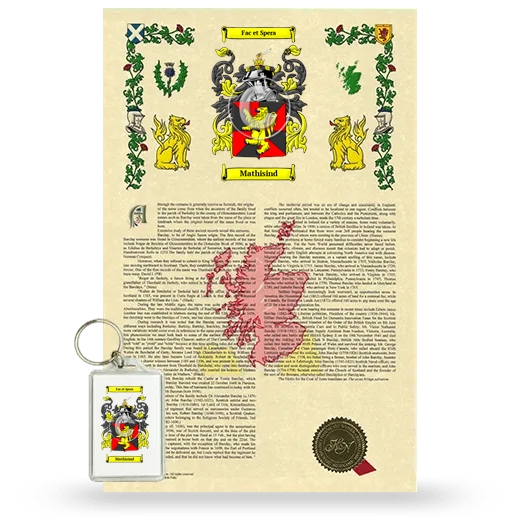 Mathisind Armorial History and Keychain Package