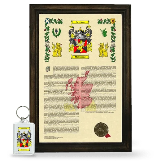 Mattiesend Framed Armorial History and Keychain - Brown