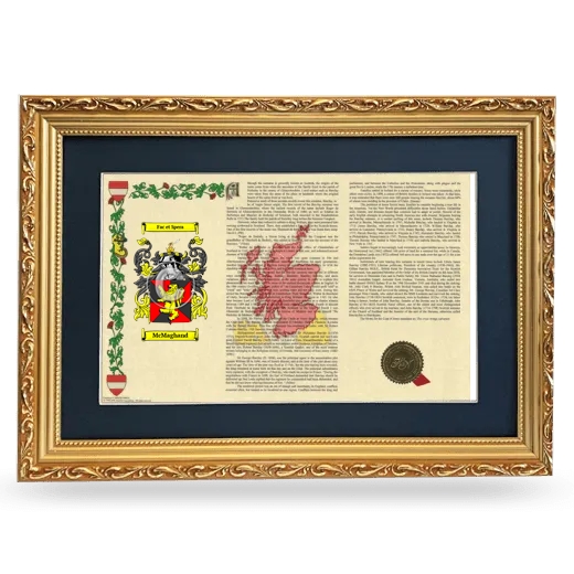 McMaghand Deluxe Armorial Landscape Framed - Gold