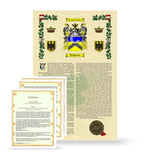 Mathiessen Armorial History and Symbolism package
