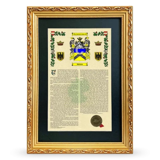 Matura Deluxe Armorial Framed - Gold