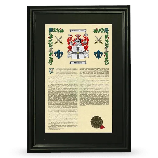 Matieues Deluxe Armorial Framed - Black