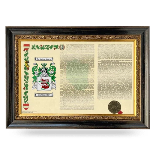 Matuszesky Armorial Landscape Framed - Heirloom