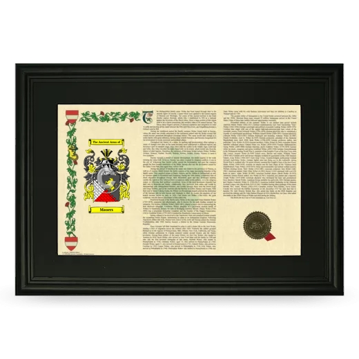 Mauers Deluxe Armorial Landscape Framed- Black