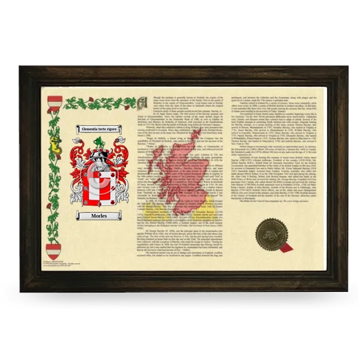 Morles Armorial Landscape Framed - Brown