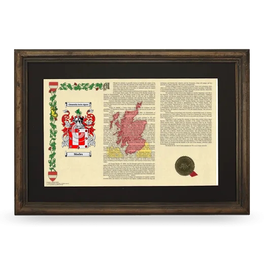 Morles Deluxe Armorial Landscape Framed - Brown