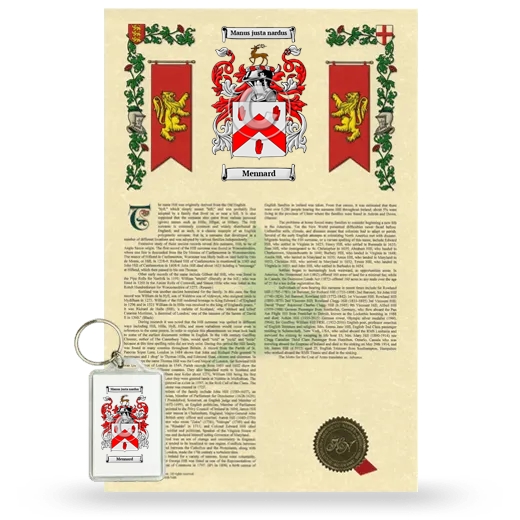 Mennard Armorial History and Keychain Package