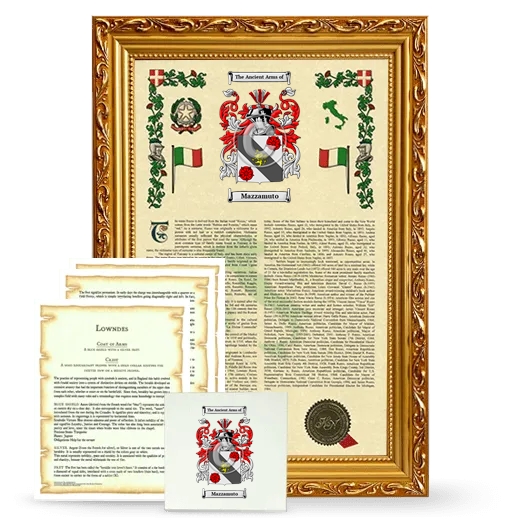 Mazzamuto Framed Armorial, Symbolism and Large Tile - Gold