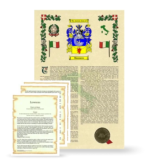 Mazzucco Armorial History and Symbolism package