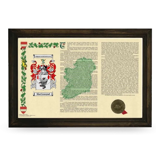 MacCrossynd Armorial Landscape Framed - Brown