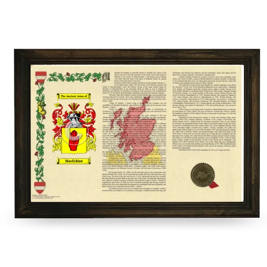 MacEckint Armorial Landscape Framed - Brown