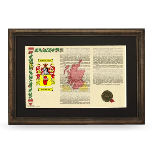 MacGeachie Deluxe Armorial Landscape Framed - Brown