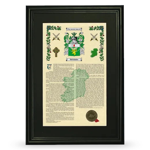 McGuiniss Deluxe Armorial Framed - Black