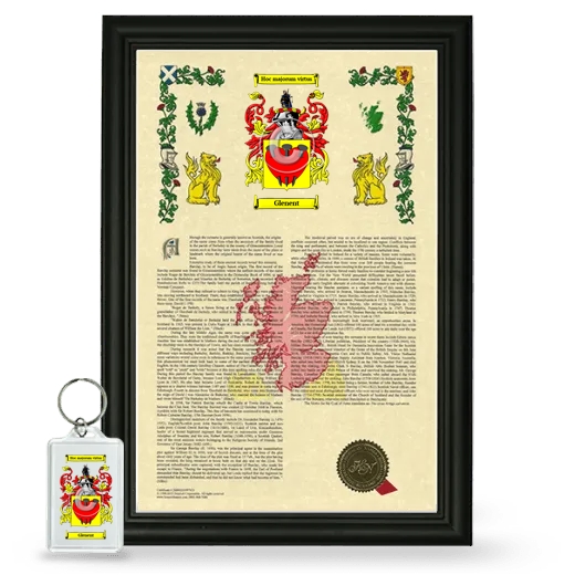 Glenent Framed Armorial History and Keychain - Black