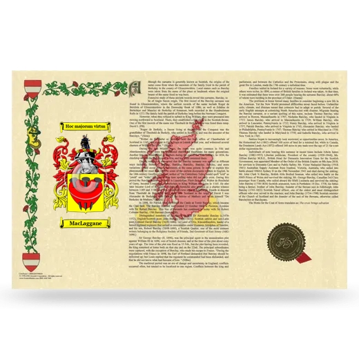 MacLaggane Armorial History Landscape Style