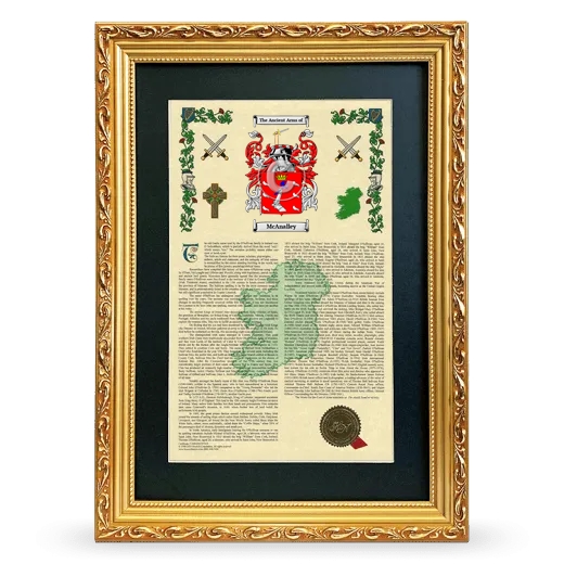 McAnalley Deluxe Armorial Framed - Gold