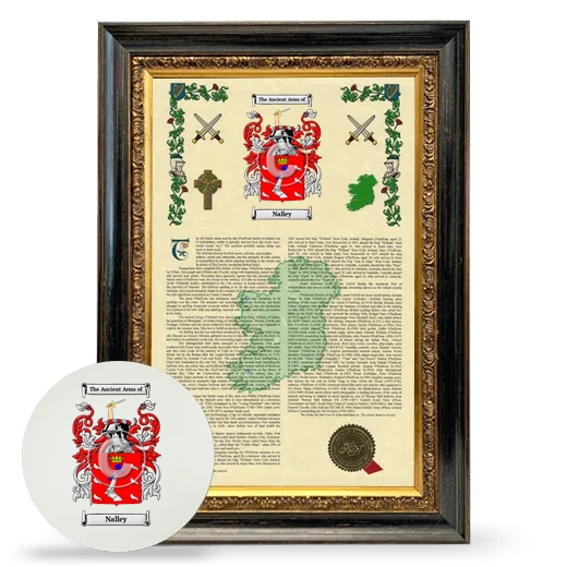 Nalley Framed Armorial History and Mouse Pad - Heirloom