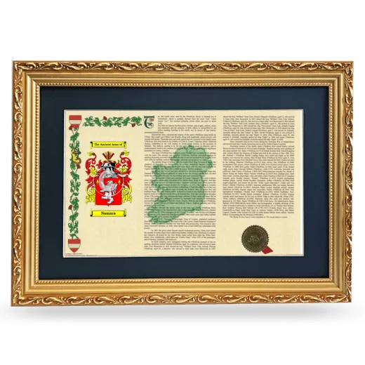 Namara Deluxe Armorial Landscape Framed - Gold