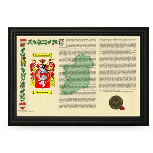 Nemmearde Armorial Landscape Framed - Black