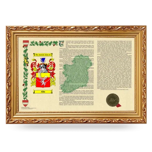 Alin Armorial Landscape Framed - Gold