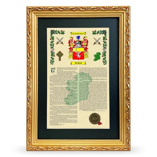 McAlynd Deluxe Armorial Framed - Gold