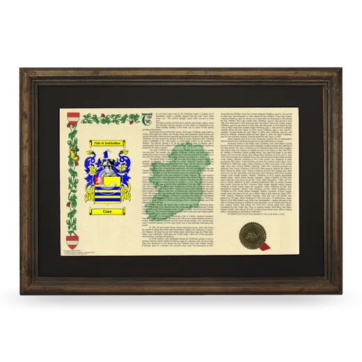 Coxe Deluxe Armorial Landscape Framed - Brown