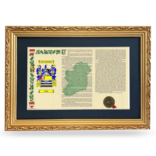 Coxe Deluxe Armorial Landscape Framed - Gold