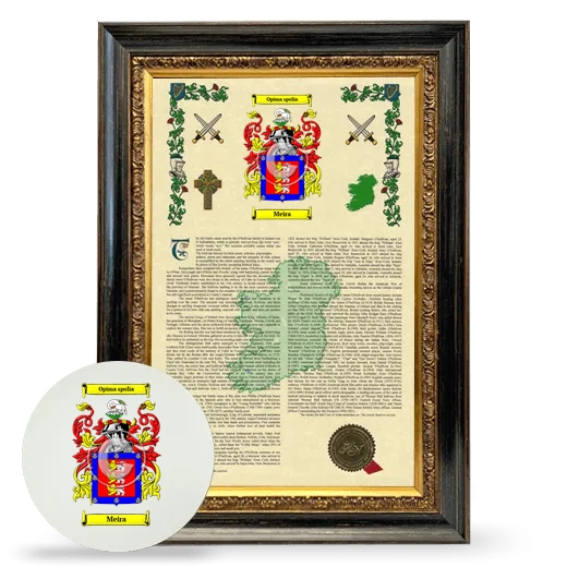 Meira Framed Armorial History and Mouse Pad - Heirloom