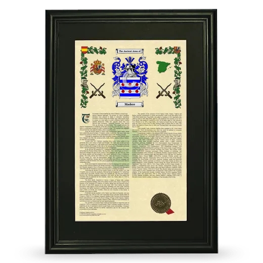 Madere Deluxe Armorial Framed - Black