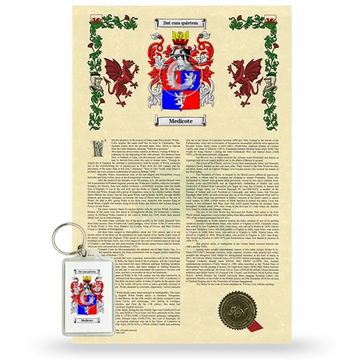 Medicote Armorial History and Keychain Package