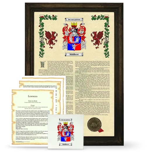 Middlecot Framed Armorial, Symbolism and Large Tile - Brown