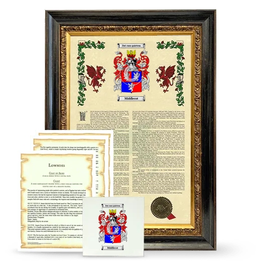 Middlecot Framed Armorial, Symbolism and Large Tile - Heirloom