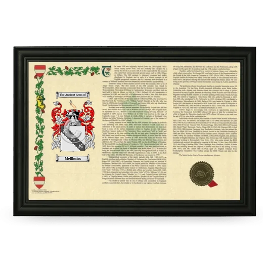 Mellhuiss Armorial Landscape Framed - Black