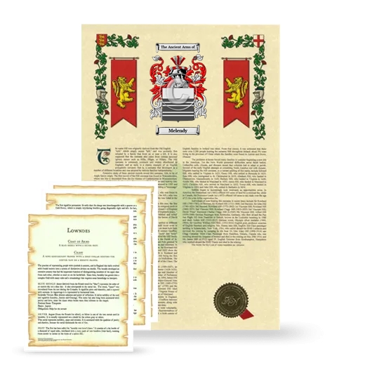 Melendy Armorial History and Symbolism package