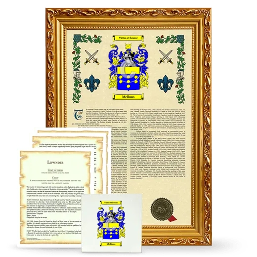 Melluns Framed Armorial, Symbolism and Large Tile - Gold