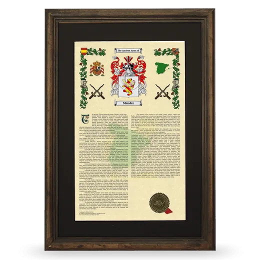 Mendez Deluxe Armorial Framed - Brown